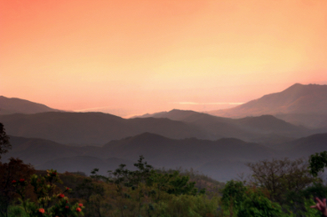 sunset over the Malawi hills