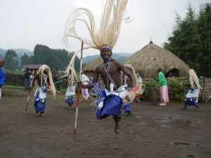 Tribal dancers in Rwanda