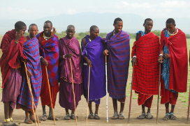 Maasai men in Lake Natron area